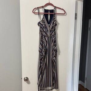 BCBGeneration Multicolor Striped High Low Dress